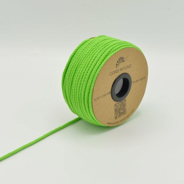 Kordel rund 6 mm Uni in Lindgrün